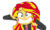 Size: 6800x4081 | Tagged: safe, artist:keronianniroro, sunset shimmer, epic fails, equestria girls, g4, my little pony equestria girls: summertime shorts, absurd resolution, clothes, faic, female, jacket, leather jacket, shirt, simple background, solo, sunset shimmer is best facemaker, transparent background, vector