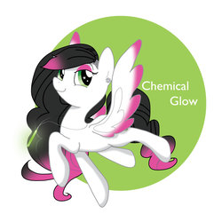 Size: 720x720 | Tagged: safe, artist:beetrue, oc, oc only, oc:chemical glow, pegasus, pony, female, mare, solo