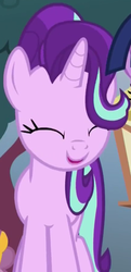 Size: 432x890 | Tagged: safe, screencap, starlight glimmer, pony, unicorn, g4, triple threat, cute, eyes closed, female, glimmerbetes, happy, laughing, mare, smiling, solo