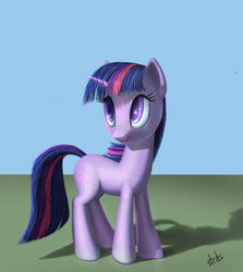 Size: 834x933 | Tagged: safe, artist:stratodraw, twilight sparkle, pony, unicorn, g4, female, mare, shadow, signature, simple background, solo