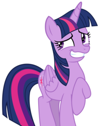 Size: 2550x3234 | Tagged: safe, artist:sketchmcreations, twilight sparkle, alicorn, pony, g4, triple threat, embarrassed, grin, high res, nervous, nervous smile, raised hoof, simple background, smiling, transparent background, twilight sparkle (alicorn), vector