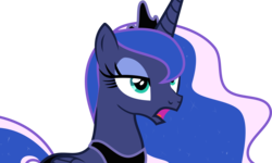 Size: 6396x3837 | Tagged: safe, artist:ponponvector, princess luna, alicorn, pony, a royal problem, g4, absurd resolution, female, jewelry, luna is not amused, regalia, sarcasm, simple background, solo, transparent background, unamused, vector