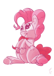 Size: 3508x4961 | Tagged: safe, artist:tony-retro, pinkie pie, earth pony, pony, g4, absurd resolution, female, limited palette, simple background, sitting, solo, transparent background