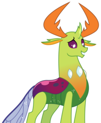 Size: 3084x3759 | Tagged: safe, artist:sketchmcreations, thorax, changedling, changeling, g4, triple threat, changeling king, high res, king thorax, male, simple background, smiling, solo, transparent background, vector