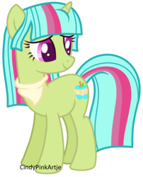 Size: 1024x1268 | Tagged: safe, artist:cindystarlight, oc, oc only, oc:blue magic apple, pony, unicorn, base used, female, mare, recolor, simple background, solo, transparent background