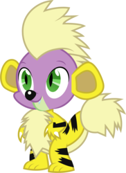 Size: 1001x1375 | Tagged: safe, artist:cloudy glow, spike, dragon, growlithe, every little thing she does, g4, clothes, cosplay, costume, male, pokémon, simple background, smiling, solo, transparent background, vector