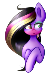 Size: 1022x1440 | Tagged: safe, artist:despotshy, oc, oc only, oc:bella cat, pony, female, heterochromia, mare, simple background, solo, transparent background