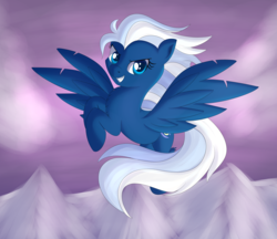 Size: 3135x2705 | Tagged: safe, artist:brok-enwings, night glider, pegasus, pony, g4, female, high res, looking at you, mare, smiling, solo