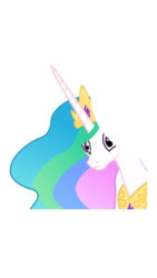 Size: 640x1136 | Tagged: safe, edit, princess celestia, pony, g4, bad cropping, eclipse, female, mare, pun, simple background, solar eclipse, solo, transparent background, vector, visual pun, worried