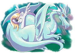 Size: 1500x1061 | Tagged: safe, artist:yulyeen, oc, oc only, oc:ardana, dracony, dragon, hybrid, pony, female, mare