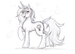 Size: 2340x1700 | Tagged: safe, artist:donika-schovina, oc, oc only, oc:delly, pony, cute, happy, traditional art