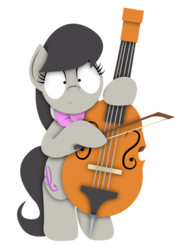 Size: 1451x2024 | Tagged: safe, artist:bobthedalek, octavia melody, earth pony, pony, g4, bipedal, bow (instrument), cello, female, hoof hold, musical instrument, simple background, solo, transparent background, vector