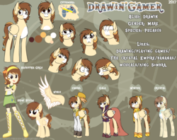 Size: 2459x1947 | Tagged: safe, artist:stuflox, oc, oc only, oc:drawingamer, crystal pony, pegasus, pony, equestria girls, g4, :c, clothes, crystallized, equestria girls-ified, female, frown, hat, mare, reference sheet, scarf, socks, solo, top hat, winter hat