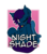 Size: 2100x2400 | Tagged: safe, artist:bbsartboutique, oc, oc only, oc:nightshade, bat pony, pony, badge, con badge, high res, one eye closed, wink