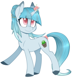 Size: 1118x1200 | Tagged: safe, artist:higglytownhero, oc, oc only, oc:violaceum spring, pony, accessory, flower, hair tie, simple background, solo, transparent background