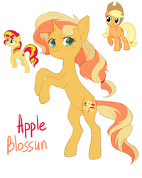 Size: 2000x2500 | Tagged: safe, artist:halfthecat, applejack, sunset shimmer, pony, unicorn, g4, female, fusion, high res, rearing