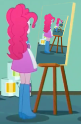 Size: 1183x1803 | Tagged: safe, edit, pinkie pie, equestria girls, g4, my little pony equestria girls: summertime shorts, the art of friendship, droste effect, paradox, pinkception, recursion