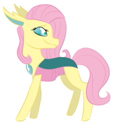 Size: 1024x1121 | Tagged: safe, artist:musicdove, fluttershy, changedling, changeling, g4, changedlingified, changelingified, female, flutterling, simple background, solo, species swap, transparent background