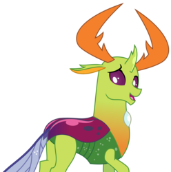 Size: 3456x3488 | Tagged: safe, artist:sketchmcreations, thorax, changedling, changeling, g4, triple threat, high res, king thorax, male, open mouth, raised hoof, simple background, solo, transparent background, vector