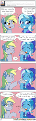 Size: 1280x4250 | Tagged: safe, artist:outofworkderpy, derpy hooves, trixie, pegasus, pony, unicorn, comic:a derpy magic show, g4, animated, cape, card trick, clothes, comic, duo, duo female, female, funny, gif, hat, magic show, magic trick, mare, outofworkderpy, trixie's cape, trixie's hat, tumblr, tumblr comic