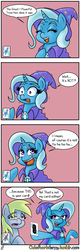 Size: 1280x4000 | Tagged: safe, artist:outofworkderpy, derpy hooves, king sombra, trixie, pegasus, pony, unicorn, comic:a derpy magic show, g4, ask-king-sombra, cape, card trick, clothes, comic, duo, duo female, female, funny, hat, magic show, magic trick, mare, outofworkderpy, sweat, trixie's cape, trixie's hat, tumblr, tumblr comic