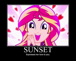 Size: 750x600 | Tagged: safe, sunset shimmer, equestria girls, g4, my little pony equestria girls: summertime shorts, pet project, bronybait, cute, daaaaaaaaaaaw, happy, motivational poster, shimmerbetes, shimmering the gecko