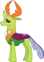 Size: 2617x3670 | Tagged: safe, artist:sketchmcreations, thorax, changedling, changeling, g4, triple threat, high res, king thorax, male, simple background, smiling, solo, transparent background, vector
