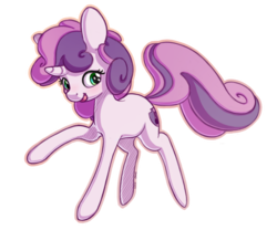 Size: 1200x1000 | Tagged: safe, artist:amphoera, artist:bobdude0, sweetie belle, pony, unicorn, g4, collaboration, female, filly, looking at you, simple background, smiling, solo, transparent background