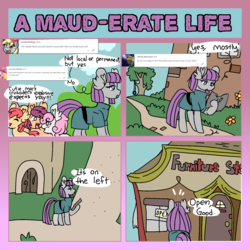 Size: 1280x1280 | Tagged: safe, artist:mauderatelife, artist:segen360, apple bloom, derpy hooves, maud pie, scootaloo, sweetie belle, earth pony, pony, tumblr:a mauderate life, g4, comic, cutie mark crusaders