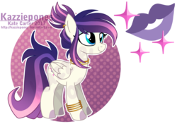 Size: 1024x719 | Tagged: safe, artist:kazziepones, oc, oc only, oc:sparkle kiss, pegasus, pony, female, lipstick, mare, reference sheet, simple background, solo, transparent background