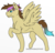 Size: 880x850 | Tagged: safe, artist:khalilfrederick, oc, oc only, oc:honey heart cake, pegasus, pony, female, filly, offspring, parent:pound cake, parent:princess flurry heart, parents:poundflurry, raised hoof, simple background, solo, white background