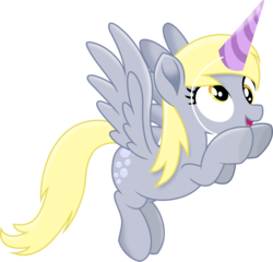 Size: 4266x4095 | Tagged: safe, artist:tralomine, derpy hooves, pegasus, pony, g4, my little pony: the movie, .svg available, absurd resolution, fake horn, female, mare, movie accurate, png, simple background, solo, transparent background, vector