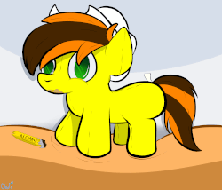 Size: 3500x3000 | Tagged: safe, artist:cloufy, oc, oc only, oc:reeses, pony, animated, candy, cowboy hat, eye twitch, food, gif, hat, high res, plushie, solo