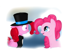 Size: 1200x900 | Tagged: safe, artist:dsfranch, pinkie pie, oc, oc:happy pie, pegasus, pony, g4, clothes, hat, top hat