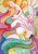 Size: 1697x2444 | Tagged: safe, artist:cutepencilcase, princess celestia, alicorn, pony, g4, cute, cutelestia, cutie mark, female, long mane, mare, multicolored mane, multicolored tail, sleeping, smiling, solo, traditional art, watercolor painting, wings