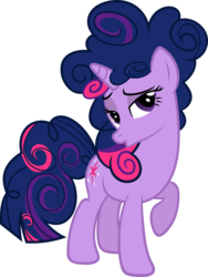 Size: 3378x4500 | Tagged: safe, artist:slb94, twilight sparkle, pony, unicorn, friendship is magic, g4, alternate hairstyle, female, lidded eyes, looking at you, mare, poofy mane, simple background, solo, transparent background, twilight poofle, unicorn twilight, vector