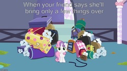 Size: 888x499 | Tagged: safe, edit, edited screencap, screencap, sweetie belle, g4, sisterhooves social, female, image macro, meme, solo, text