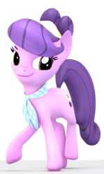 Size: 4592x7680 | Tagged: safe, artist:fillerartist, suri polomare, pony, g4, 3d, absurd resolution, blender, female, looking at you, raised hoof, render, simple background, smug, solo, transparent background