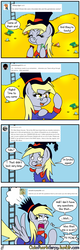Size: 1280x4000 | Tagged: safe, artist:outofworkderpy, derpy hooves, pegasus, pony, g4, april fools, april fools joke, bits, comic, ducktales, female, glasses, hat, mare, outofworkderpy, parody, scam, scrooge mcderp, scrooge mcduck, solo, top hat, tumblr, tumblr comic