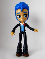 Size: 990x1320 | Tagged: safe, artist:whatthehell!?, flash sentry, equestria girls, g4, doll, equestria girls minis, irl, merchandise, photo, solo, toy