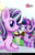 Size: 632x1000 | Tagged: safe, artist:clouddg, starlight glimmer, twilight sparkle, alicorn, pony, unicorn, g4, dessert, female, food, glowing horn, horn, ice cream, looking at you, magic, mare, ponyville, smiling, twilight sparkle (alicorn)