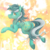 Size: 3125x3125 | Tagged: safe, artist:sasho-shirokami, lyra heartstrings, pony, unicorn, g4, female, high res, looking at you, looking back, looking back at you, mare, solo