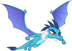 Size: 5000x3566 | Tagged: safe, artist:hendro107, princess ember, dragon, g4, triple threat, .svg available, absurd resolution, dragoness, female, flying, simple background, smiling, solo, transparent background, vector
