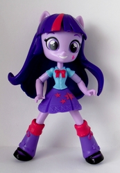 Size: 869x1258 | Tagged: safe, artist:whatthehell!?, twilight sparkle, equestria girls, g4, boots, clothes, doll, equestria girls minis, irl, merchandise, photo, shoes, toy