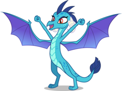 Size: 5000x3711 | Tagged: safe, artist:dashiesparkle, princess ember, dragon, g4, triple threat, .svg available, absurd resolution, dragoness, female, proud, simple background, smiling, solo, transparent background, vector