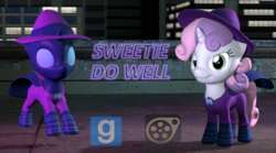 Size: 1238x688 | Tagged: safe, artist:pika-robo, mare do well, sweetie belle, pony, g4, the mysterious mare do well, 3d, downloadable, female, gmod, solo, source filmmaker, source filmmaker resource, sweetie do well