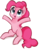 Size: 629x809 | Tagged: safe, artist:millioncookies, pinkie pie, earth pony, pony, g4, cute, diapinkes, female, mare, missing cutie mark, open mouth, sitting, solo