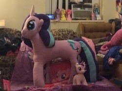 Size: 2592x1936 | Tagged: safe, artist:ponylover88, starlight glimmer, pony, g4, build-a-bear, giant starlight glimmer plush, irl, photo, plushie