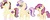 Size: 1755x719 | Tagged: safe, artist:kindheart525, oc, oc only, oc:buttercream icing, oc:steel magick, oc:twinkle sprinkle, earth pony, pony, unicorn, kindverse, offspring's offspring, parent:oc:cream jade, parent:oc:shining star, simple background, white background