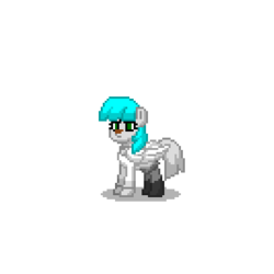 Size: 400x400 | Tagged: safe, oc, oc only, oc:nightshade (furry), cat, pony, pony town, alternate hair color, blue hair, furry, non-mlp oc, simple background, transparent background
